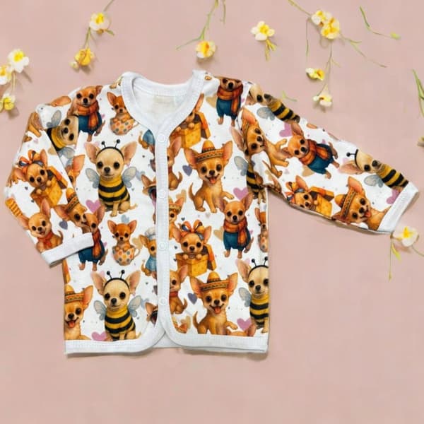 KAFTAN babykaftan 62 knäppbar långärmad skjorta valpar