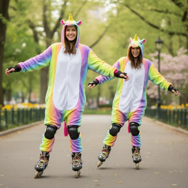 GUL Kostym Onesie regnbåge pegasus Kostym Onesie regnbåge pegasus - M