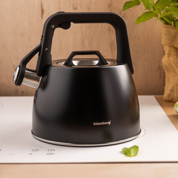 STÅLKEDEL MED FLØJTE 2,5L KLAUSBERG KB-7915