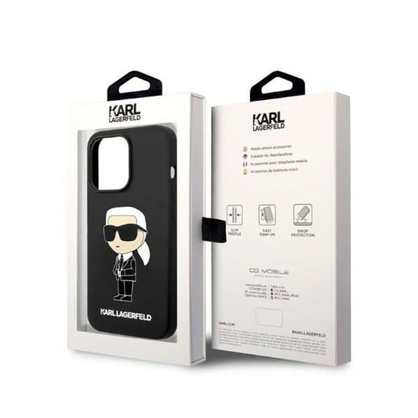 Karl Lagerfeld Silikone NFT Ikonik - iPhone 14 Pro Etui (Sort)