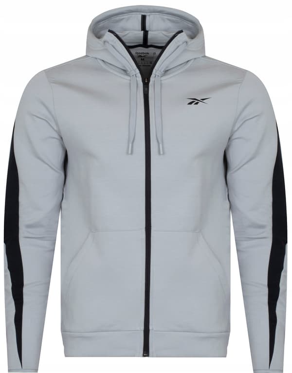 REEBOK HERREGRÅ HÆTTETRÆTTE MED LANGÆRMET LOGO L 0A7B6_A* BAGGRUNDE