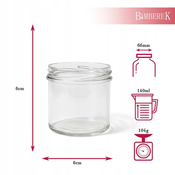 5x LIGE GLAS 140ML MADBEHOLDER HONNING SYLTE FLØDE GLAS