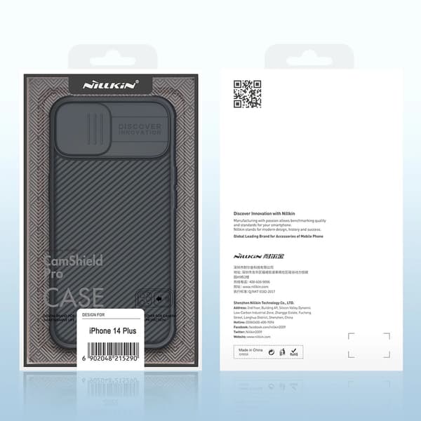 Nillkin CamShield Pro Case iPhone 14 Plus cover pansret kameracover blå