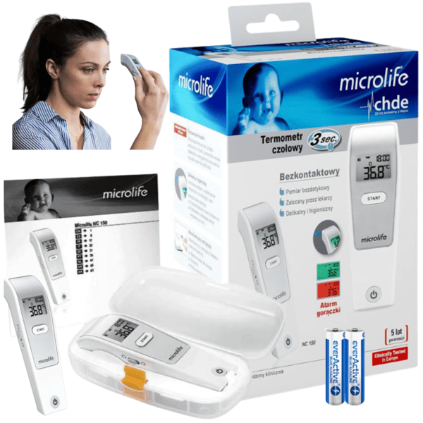 Microlife beröringsfri medicinsk termometer NC 150 + batterier etui