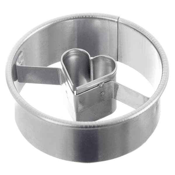 Stål kageudstikker hjerteformet 4,5 cm