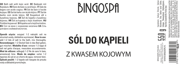 Kylpysuola kojihapolla 550 g BINGOSPA