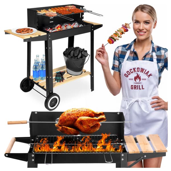 PARIL trädgårdskolgrill på hjul