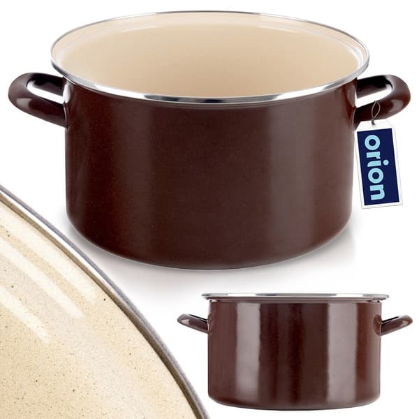 Emaljeret gryde brun 30 cm, 10 liter