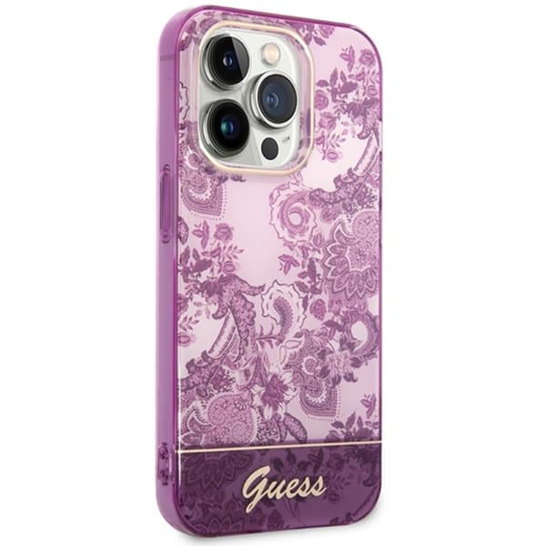 Guess Porslinskollektion – iPhone 14 Pro Max-skal (Fuchsia)