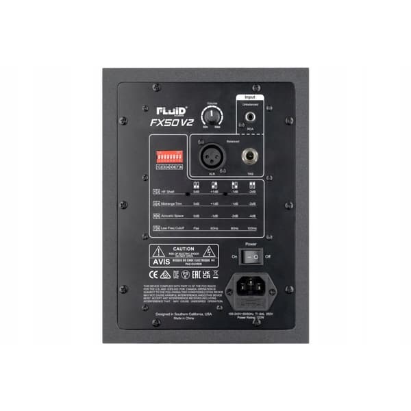 Fluid Audio FX50 V2 Aktiv Studiemonitor Sort, 3,8 kg