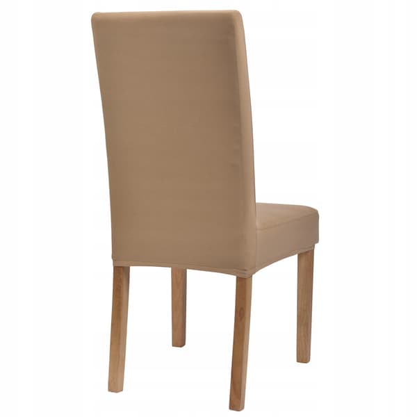 Elastiska släta överdrag för stolar storlek L TESS 6 st beige
