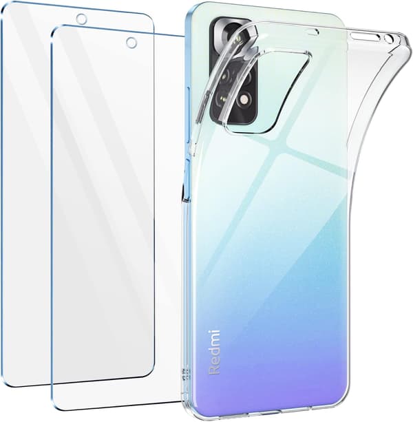 FODRAL TILL REDMI NOTE 11 PRO/ 11 PRO+ TRANSPARENT 2X HÄRDAT GLASSKYDD