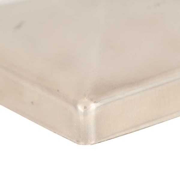 vidaXL Stolphöljer, 6 st, rostfritt stål, 101x101 mm