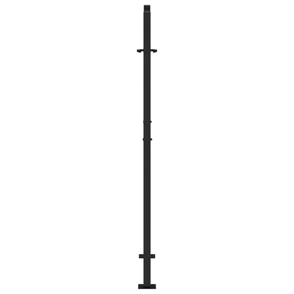 vidaXL havelåge sort 105x155 cm stål lysstruktur
