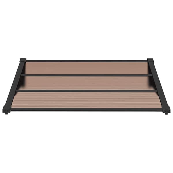 vidaXL Dörrtak svart 122x90 cm polykarbonat
