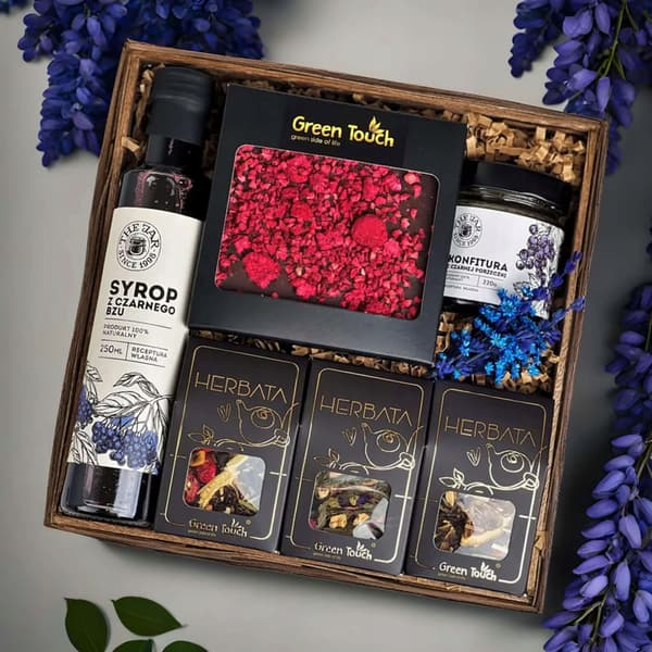 Elegant present Presentkorg Teuppsättning Sirap Sylt Choklad