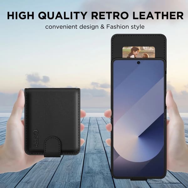 Tech-Protect Pung-etui til Samsung Galaxy Z Flip 6 / 7 Fe - Sort