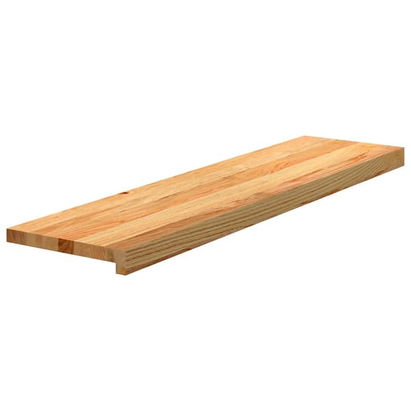 vidaXL trappetrin, 2 stk. brun 100x25x2 cm massivt egetræ
