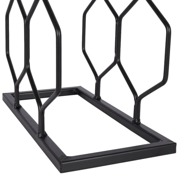Vinställ metall svart 8 flaskor 23x48 cm