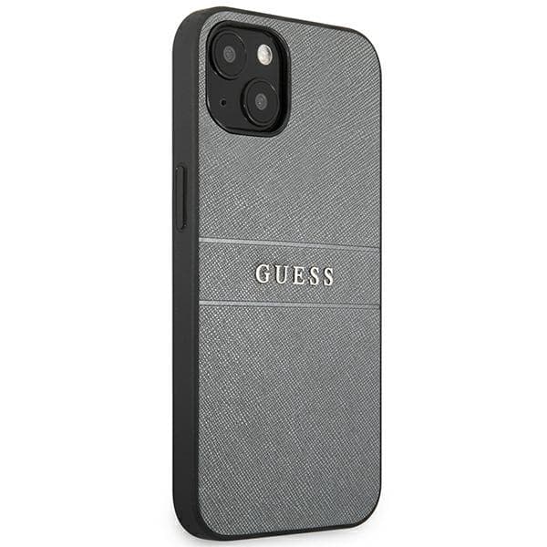 Guess GUHCP13SPSASBGR iPhone 13 mini 5.4 grå/grå Saffiano-rem