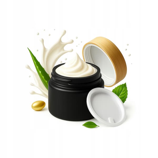 5x Glasbeholdere Sort Mat 30g til Creme Balsam Kosmetik Salve