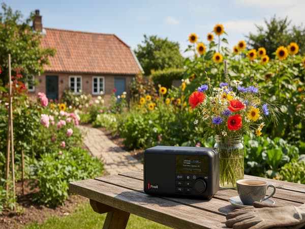 PREMIUM Pinell Compact bärbar DAB+/FM Bluetooth väckarklocka batteri 8 timmar