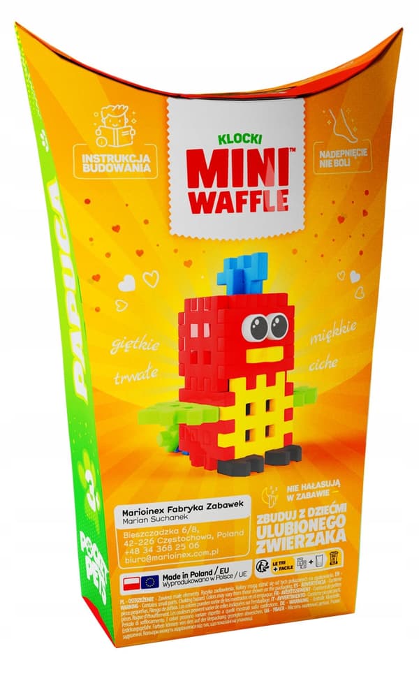 Marioinex Mini Waffle POCKET PETS - PAPEGØJE sæt