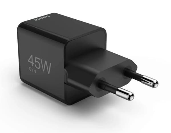 HAMA Super Mini Power Delivery Quickcharge USB-C 45W Sort Vægoplader