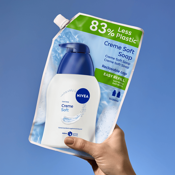 NIVEA Creme Soft krémtvål i vätska - påfyllning 500 ml