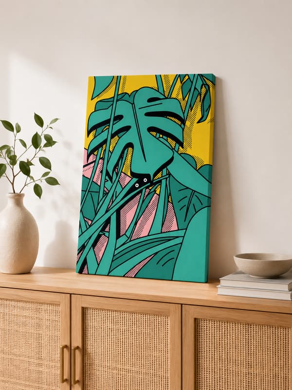 MALING EFTER TAL MED RAMME Billeder til maleri - Planter 40x50 cm