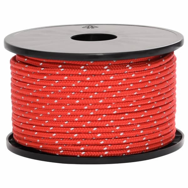 vidaXL teltreb med strammere, reflekterende elementer, 50 m, 5 mm