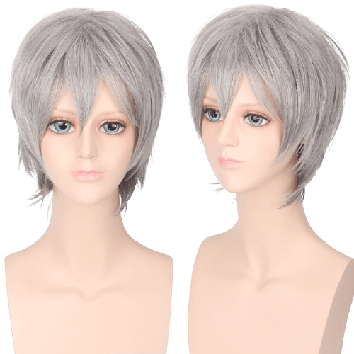 Kort grå peruk cosplay anime Jack Frost