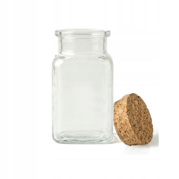 5 x 150 ml glas med korkpropper til krydderier, gavelys, bryllupsdesign