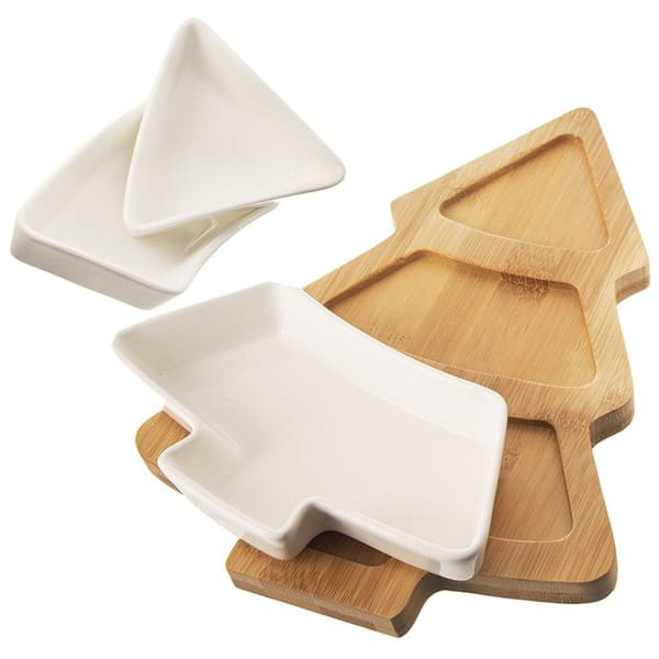 Porslins snackskålar vita WHITELINE 28 cm 4 st