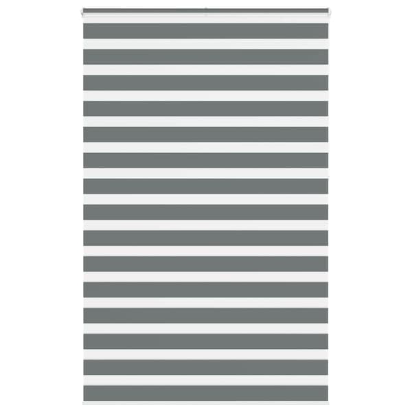 vidaXL Zebra rullegardin, mørkegrå, stofbredde 135,9 cm, polyester