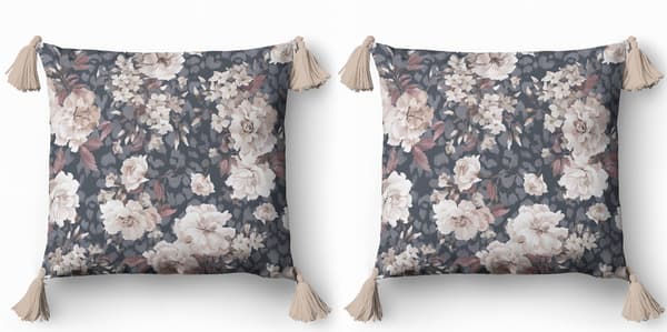 Dekorativ pude 45x45 Blomster Boho