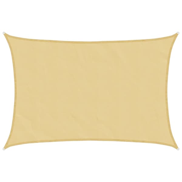 vidaXL Solskyddssegel, Sand, 3x2 m, 100 % polyester