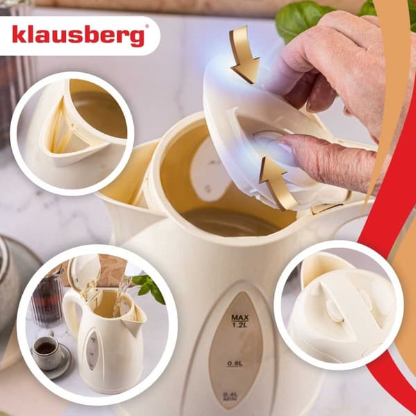 Elkedel 1,2L Klausberg KB-9002 Creme