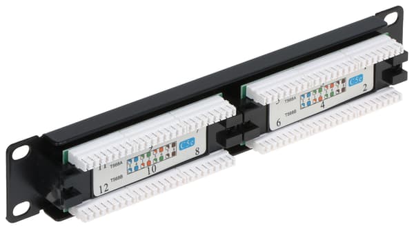 Kopplingspanel RJ-45 PP10-12/RJ 10"
