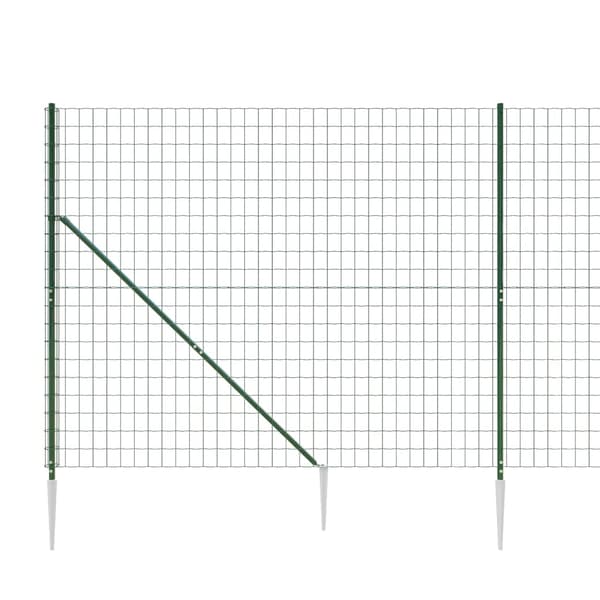 vidaXL nethegn med ankre, grøn, 1,4x10 m