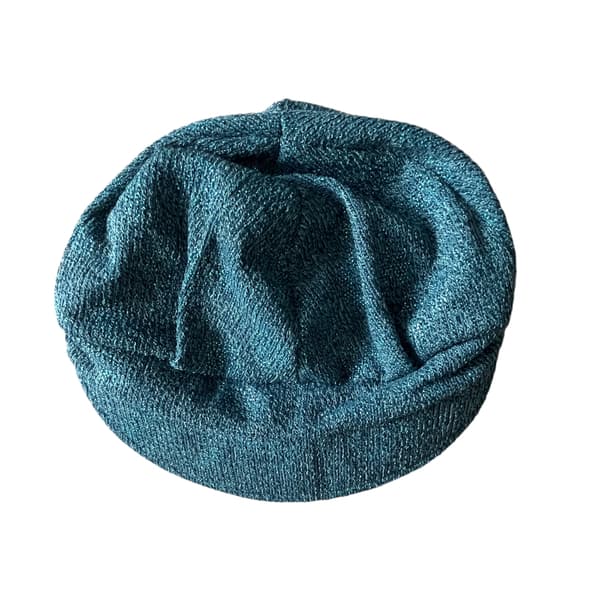 Marinblå damkeps med foder för höst/vinter, varm turbanhatt