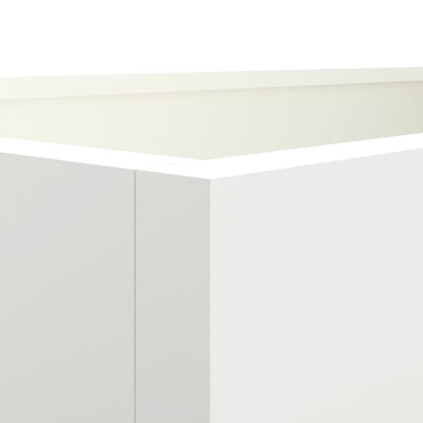 vidaXL Kruka, Vit, 62x30x29 cm, Stål