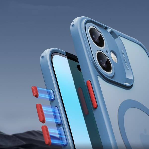 ESR CLASSIC PRO SET HALOLOCK MAGSAFE IPHONE 16 FROSTAD BLÅ