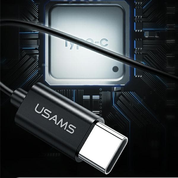 USAMS Stereo Hovedtelefoner EP-43 metalUSB-C sort/sort HSEP4301