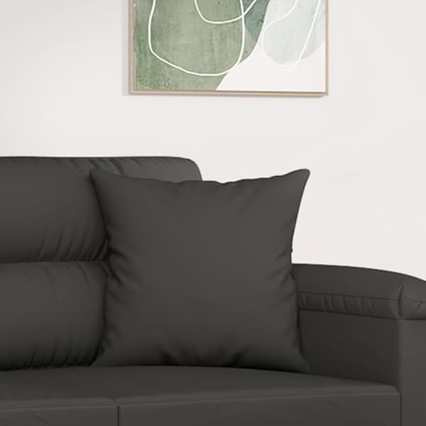 vidaXL Prydnadskuddar, 2 st, mörkgrå, 40x40 cm, mikrofiber