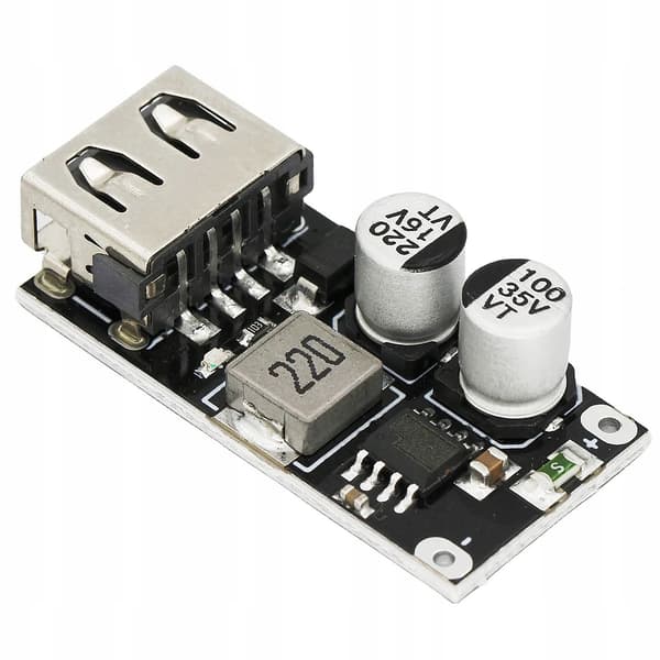 Rosfix 1-kanals spændingsomformer oplader 2.0 3.0 USB step-down