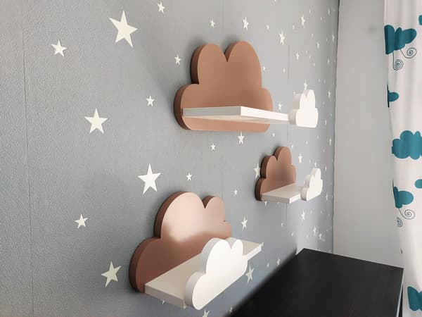 Cloud Shelves Sæt med 3 Moli-Galaxy - Varm Chokolade