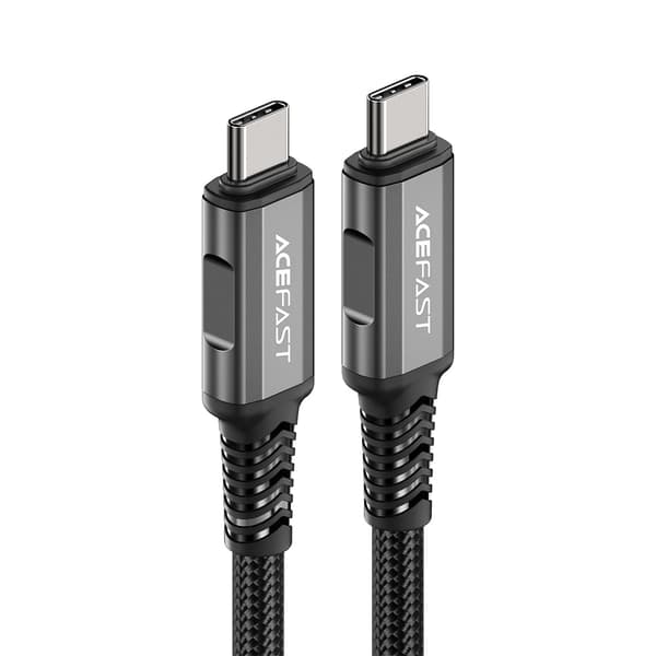 Acefast C1-09 USB-C / USB-C USB4 PD3.1 5A Kabel 1m - Grå-Svart