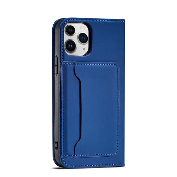 Magnetkortcover til iPhone 12 Pro Max cover med kortholder, blå