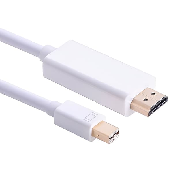 Mini DisplayPort til HDMI 1,8 m hvid adapterkabel